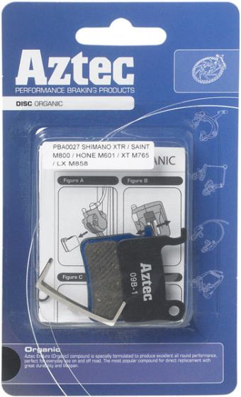 Aztec Organic Disc Brake Pads for Shimano M965 XTR/M996 Brakes