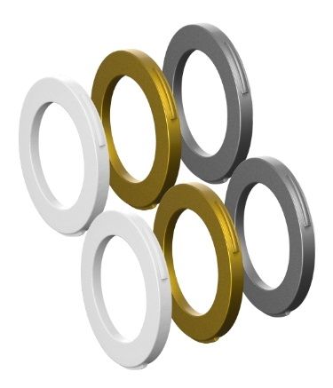 Magura M2015 Caliper Cover Kit (6pcs) - White/Silver/Gold