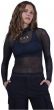 Fox Image Cosmo Mesh Womens Long Sleeve Top