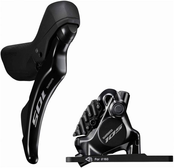 Shimano 105 ST-R7120 Hydraulic STI Lever Set With BR-R7170 Flat Mount Caliper