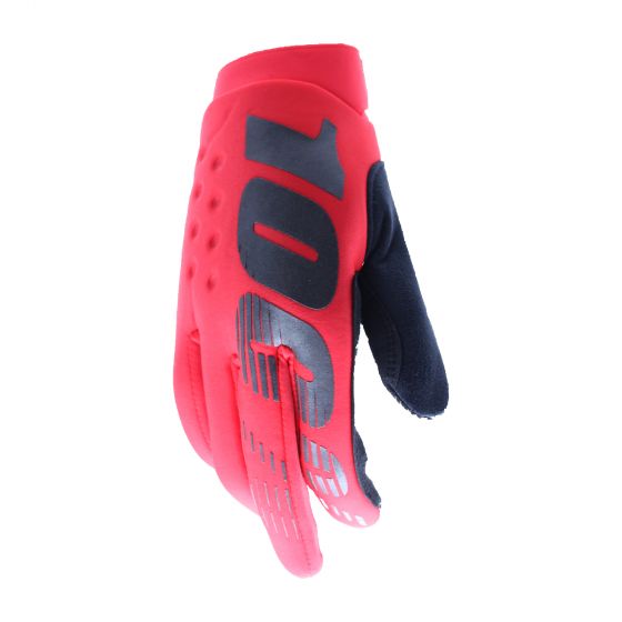 100% Brisker Cold Weather Gloves - Red
