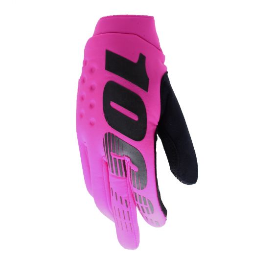 100% Brisker Cold Weather Gloves - Neon Pink