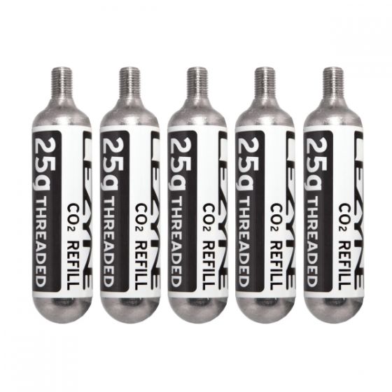 Lezyne Threaded Replacement CO2 Cartridges (5 x 25g)