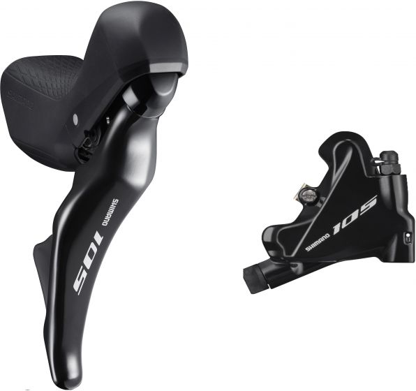 Shimano 105 ST-R7025 Hydraulic Disc STI Lever And Flat Mount Caliper Set