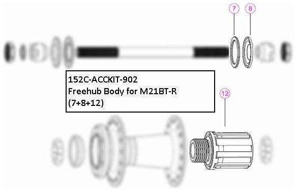 Giant M21BT-R / M504-R Freehub Body Service Kit