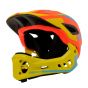 Kiddimoto Ikon Full Face Kids Helmet - Orange/Yellow