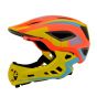 Kiddimoto Ikon Full Face Kids Helmet - Orange/Yellow