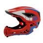 Kiddimoto Ikon Full Face Kids Helmet - Red/Blue