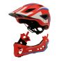 Kiddimoto Ikon Full Face Kids Helmet - Red/Blue