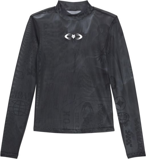 Fox Image Cosmo Mesh Womens Long Sleeve Top