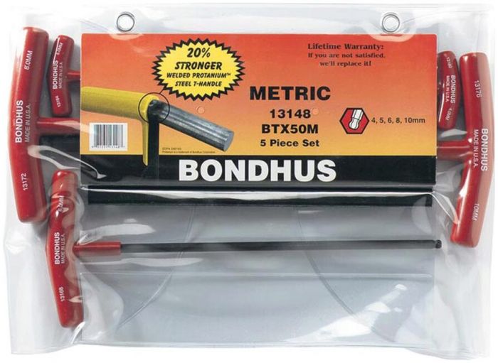 Bondhus Ball Hex 5-Piece T Handle Set