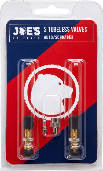 Joe's No Flats Tubeless Schrader Valves Pair