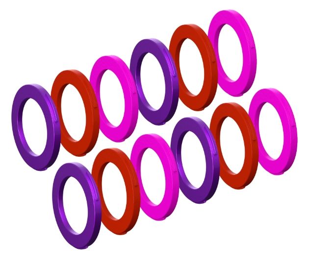 Magura MY2015 Caliper Cover Kit (12pcs) - Purple/Red/Pink