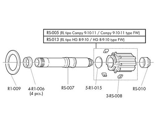 Fulcrum Freehub Body (for R3 R1 R0 RS RL Wheels)