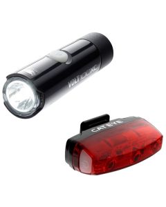 Cateye Volt 100 XC Front and Rapid Micro Rear Light Set