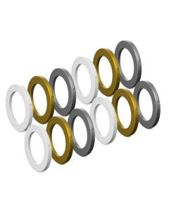 Magura M2015 Caliper Cover Kit (12pcs) - White/Silver/Gold