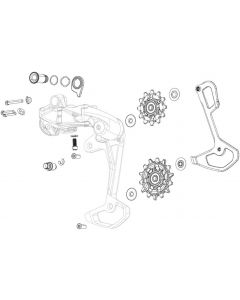 SRAM Red XPLR AXS Rear Derailleur Cage Assembly Kit