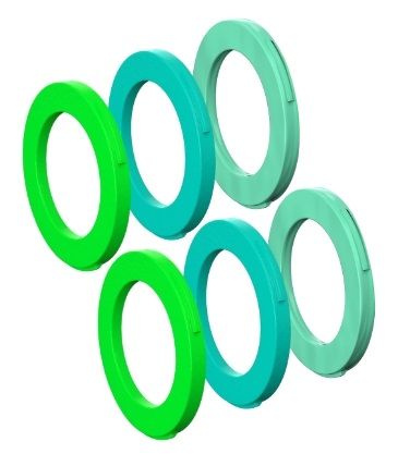 Magura MY2015 Caliper Cover Kit (6pcs) - Green/Mint/Cyan